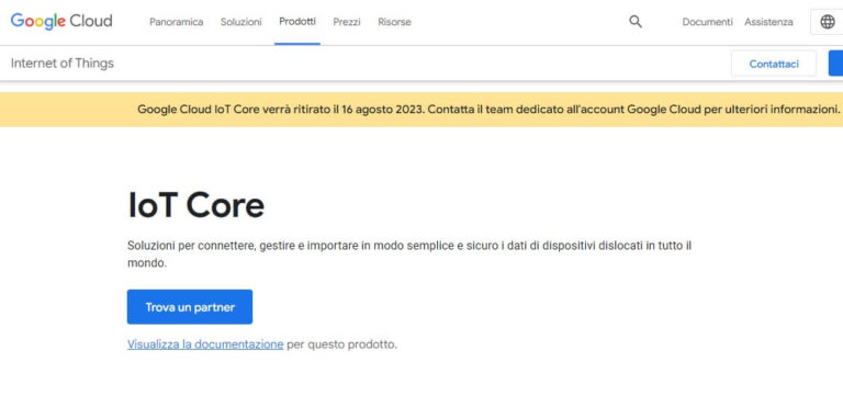 Piattaforme IoT: quali scegliere dopo la chiusura di Google IoT Core